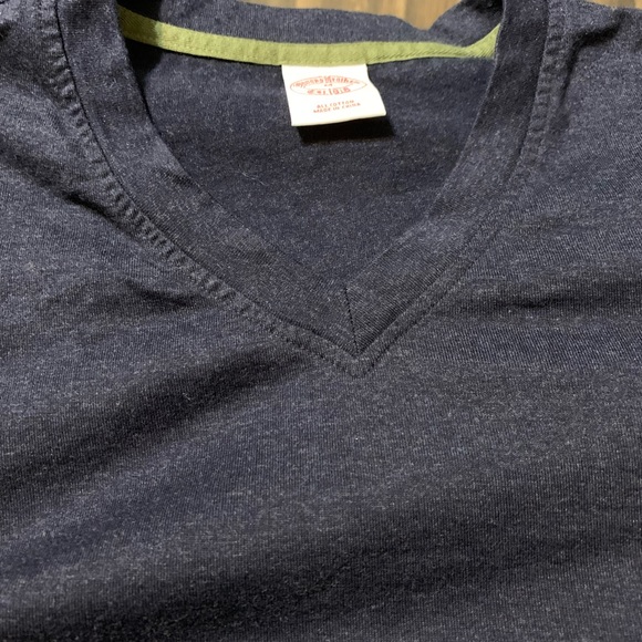 Brooks Brothers Men's Navy, Long Sleeve V-Neck, Logo Embroidered Size M - Picture 5 of 5
